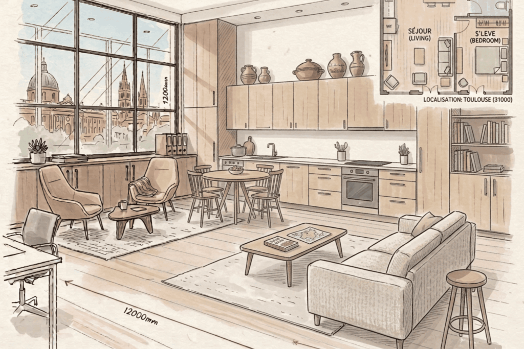 renovation d'un airbnb à toulouse 31000