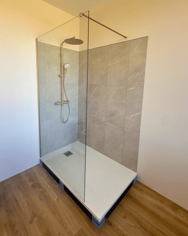 rénovation d'une douche à l'italienne